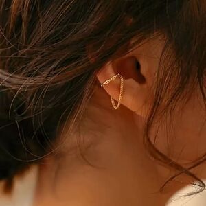 Chain drop cuff earrings M1251